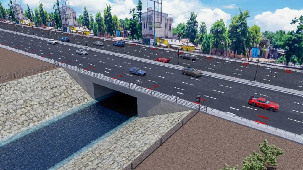 Maquette de la nouvelle route